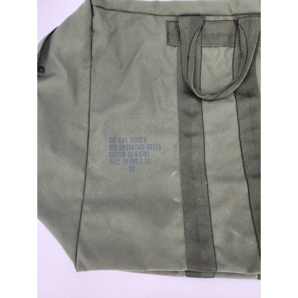 US Military Kit Bag Flyers Olive Drab Canvas Duffel AviatorGear 8460-00-606-8366